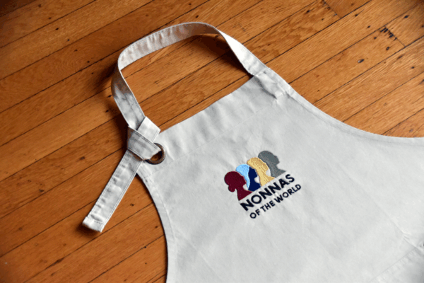 Premium Embroidered Apron – Cream  - Image 2