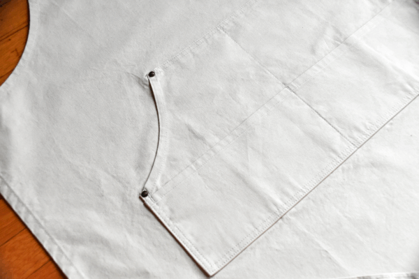 Premium Embroidered Apron – Cream  - Image 3