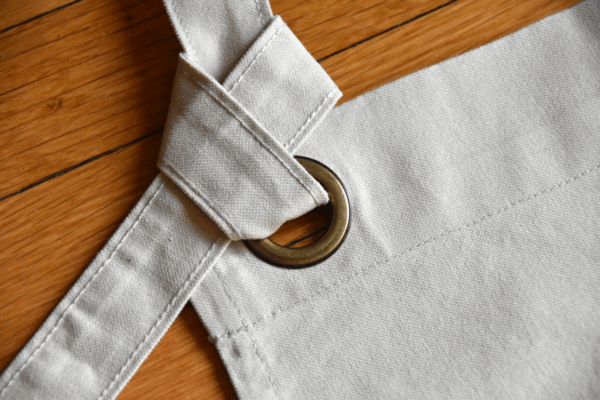 Premium Embroidered Apron – Cream  - Image 4