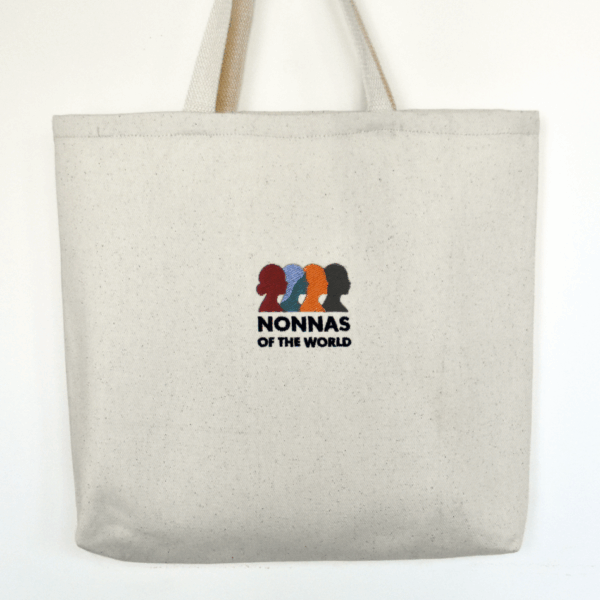 Embroidered Twill Tote – Natural   - Image 2