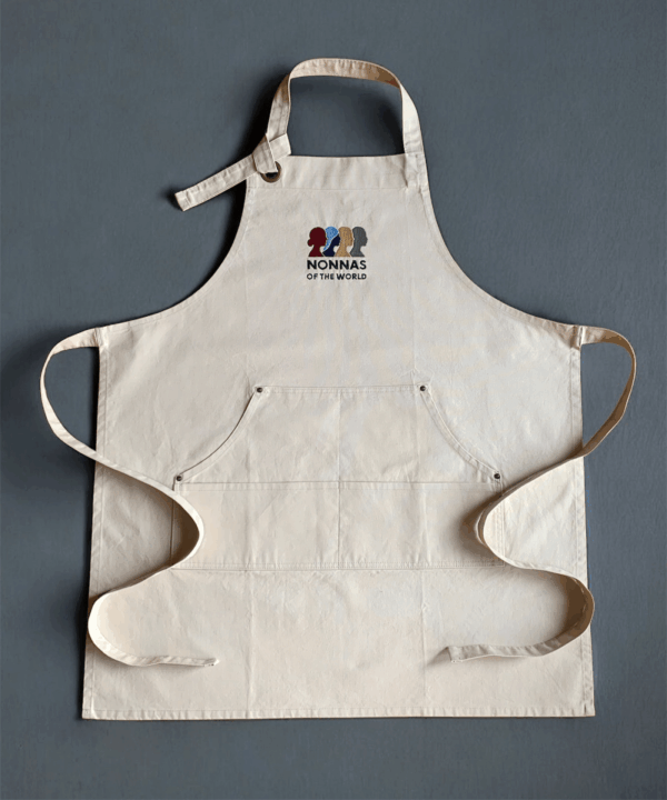 Premium Embroidered Apron – Cream  - Image 6