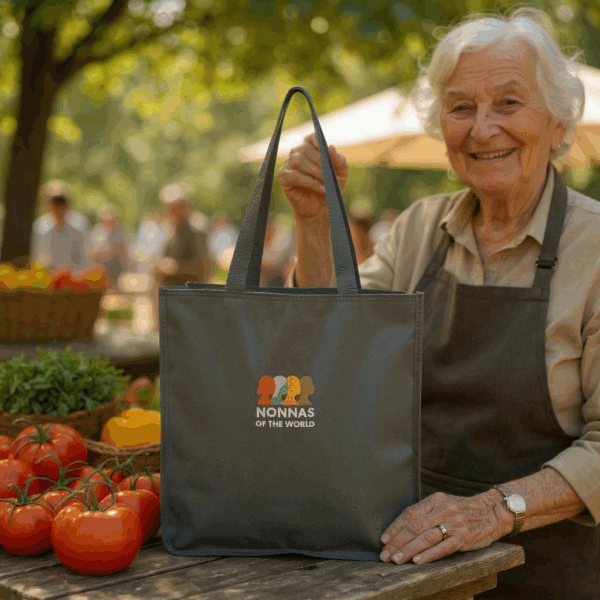 Embroidered Twill Tote – Black - Image 3