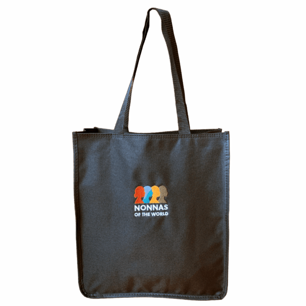 Embroidered Twill Tote – Black